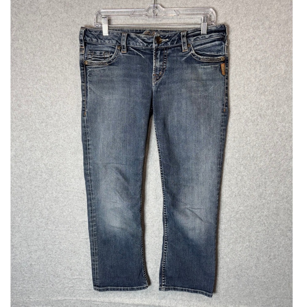 Silver Jeans Women's 28 Low Rise Boot‎ Cut Dark Wash Denim